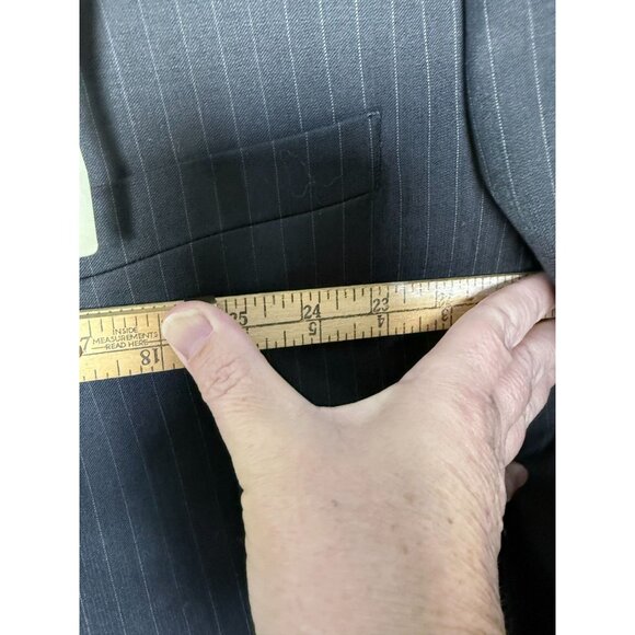 Ponto Uomo Charcoal Gray Pinstripe 100% Wool Mens Suit Jacket Blazer 54R NWT - Picture 11 of 14